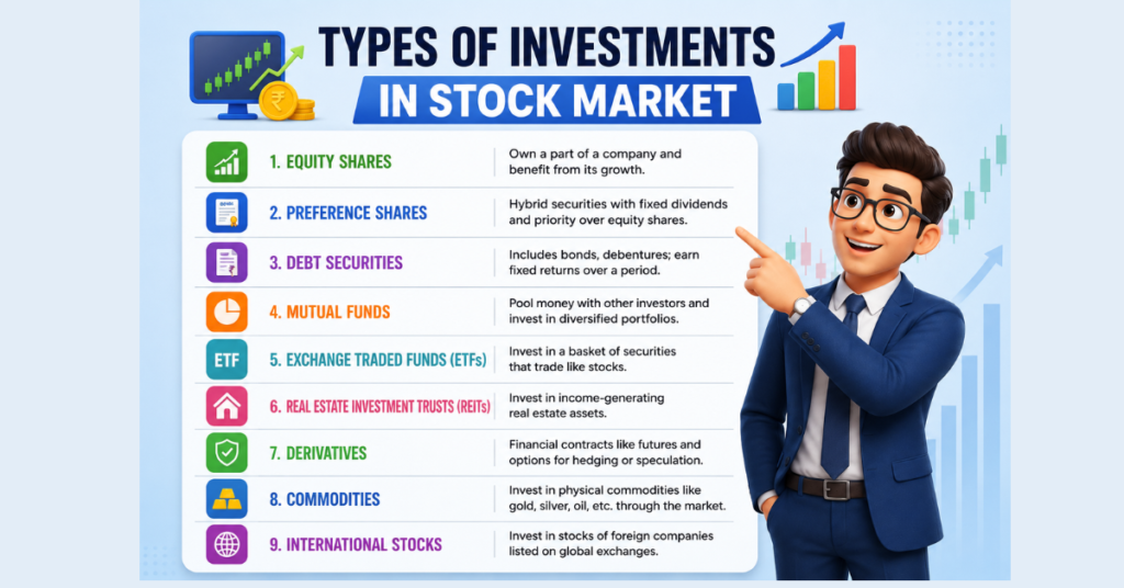 Types of investment in the stock market