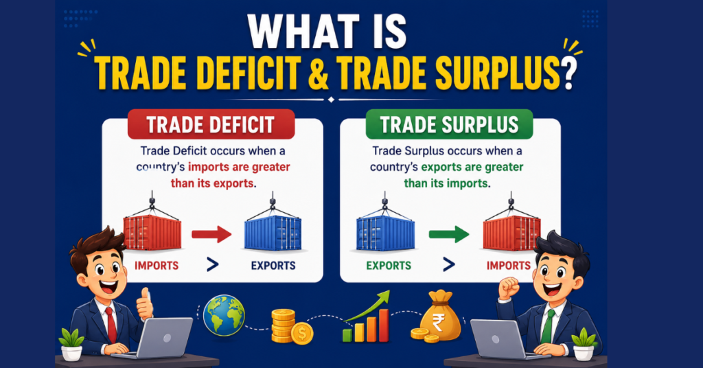 Trade deficit and trade surplus